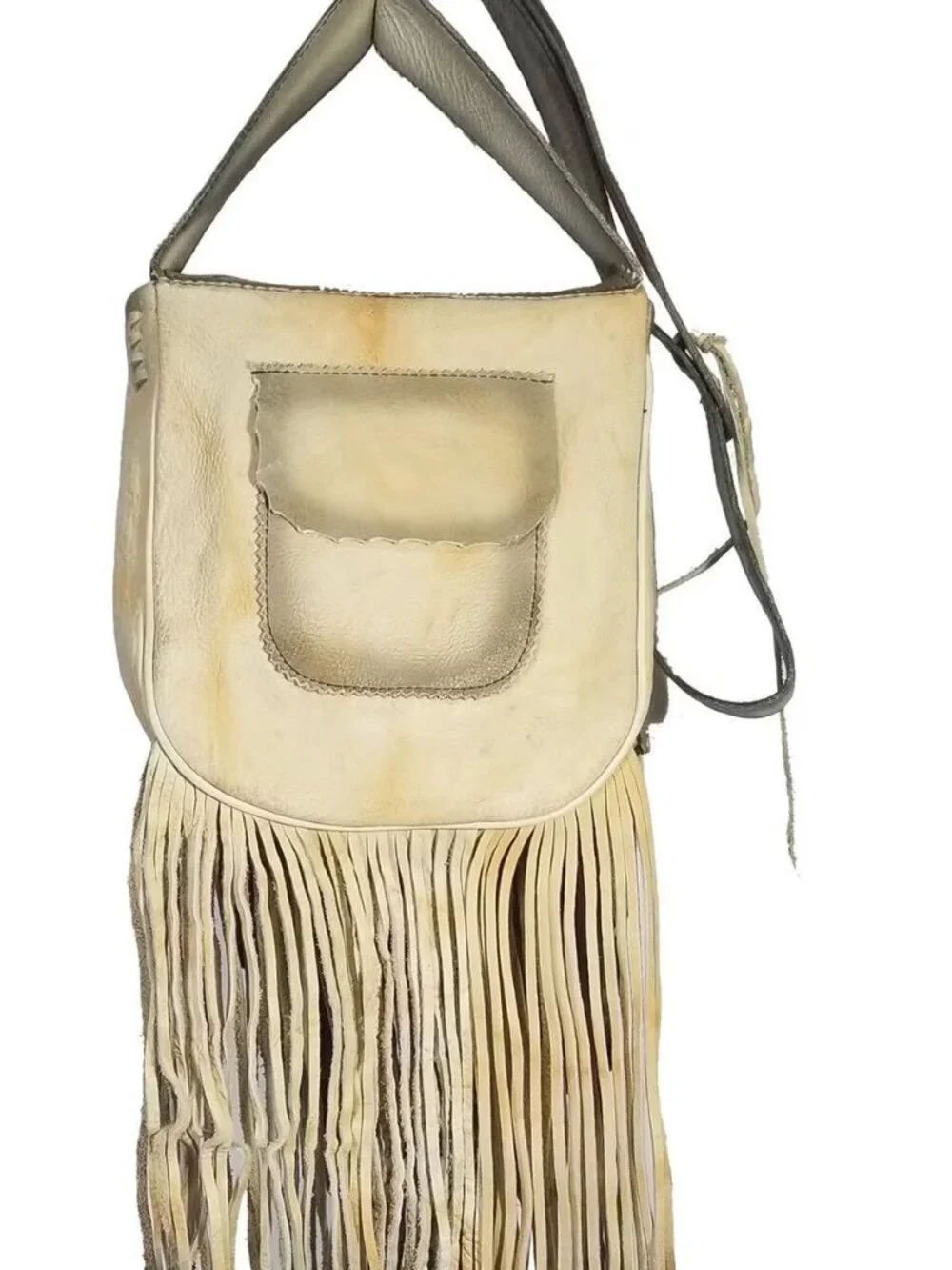 NWT Kobler Painted Bag - Leather Women's Cream Painted Crossbody Bag - Picture 5 of 5